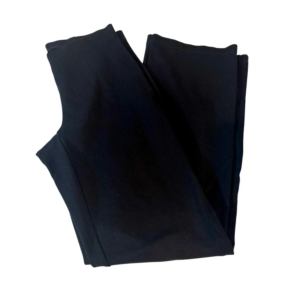 Eileen Fisher Black Italian Ponte Knit Pull On Slim Pants XS Corporate‎ Office